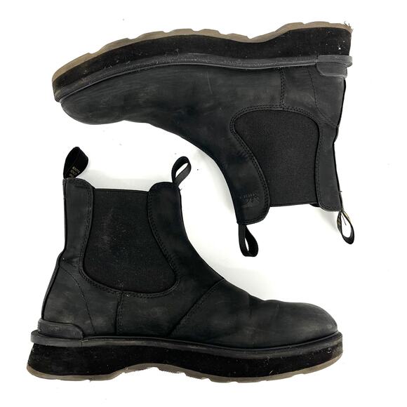 Sorel Men's 9 Black Nubuck Leather Hi-Line Chelsea Waterproof Boots Pull on - Picture 6 of 8